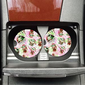 Baby Yoda Christmas Car Coasters | Car Accessories | Car Coaster Set